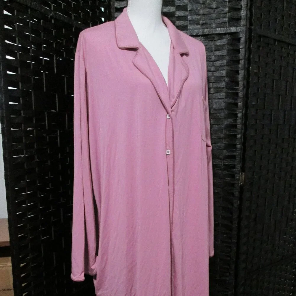 Macy's State of Day Women's Notch Collar Sleepshirt Mauve Orchid NWT - Picture 5 of 7